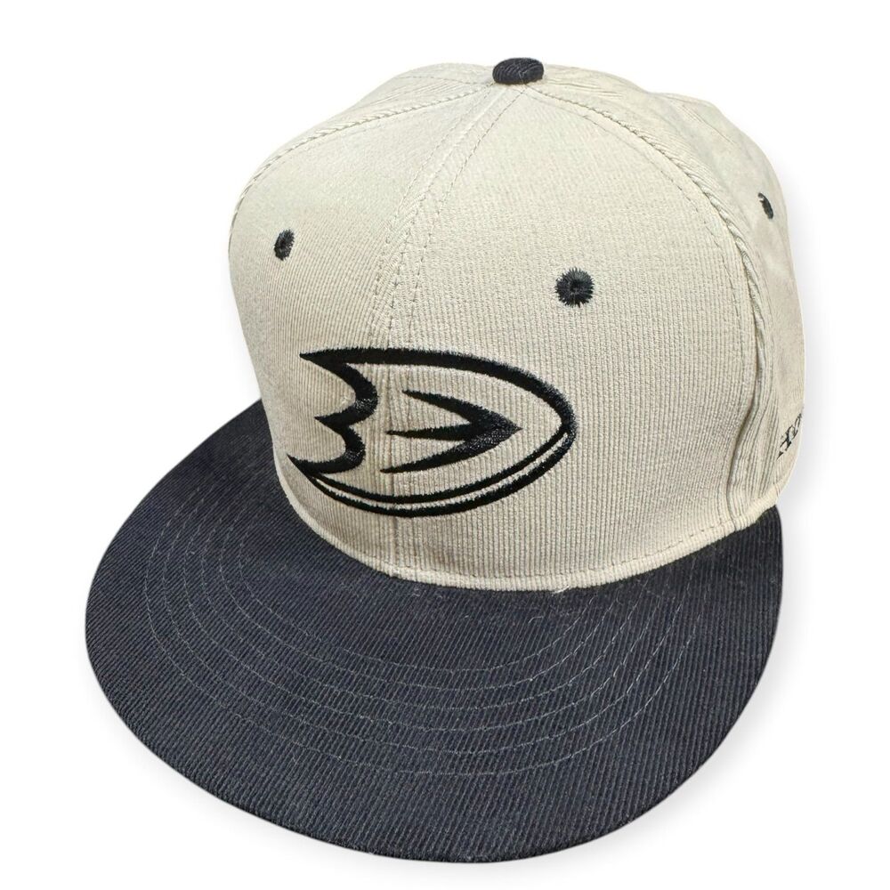 Anaheim Ducks Tan Corduroy Hat Adjustable Snapback Cotton Honda Cap Sixth Man